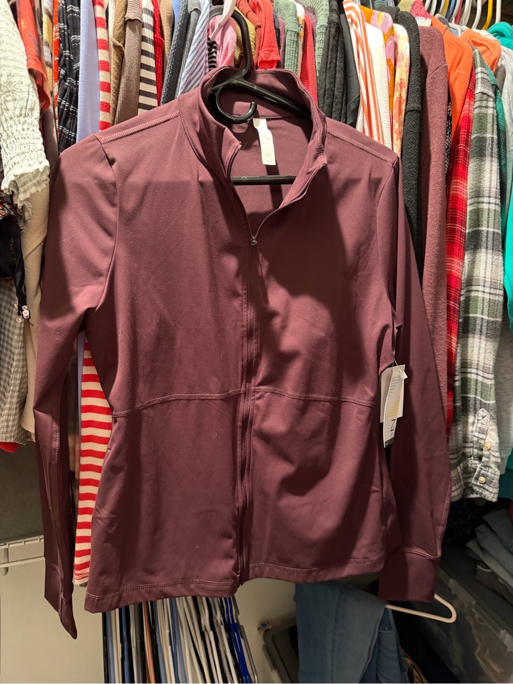 NWT Zella Maroon Full-Zip Jacket M